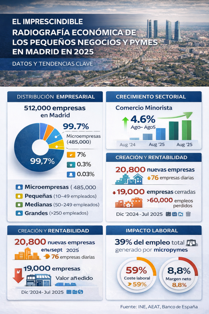 Radiografía Económica de los Pequeños Negocios y Pymes en Madrid en 2025